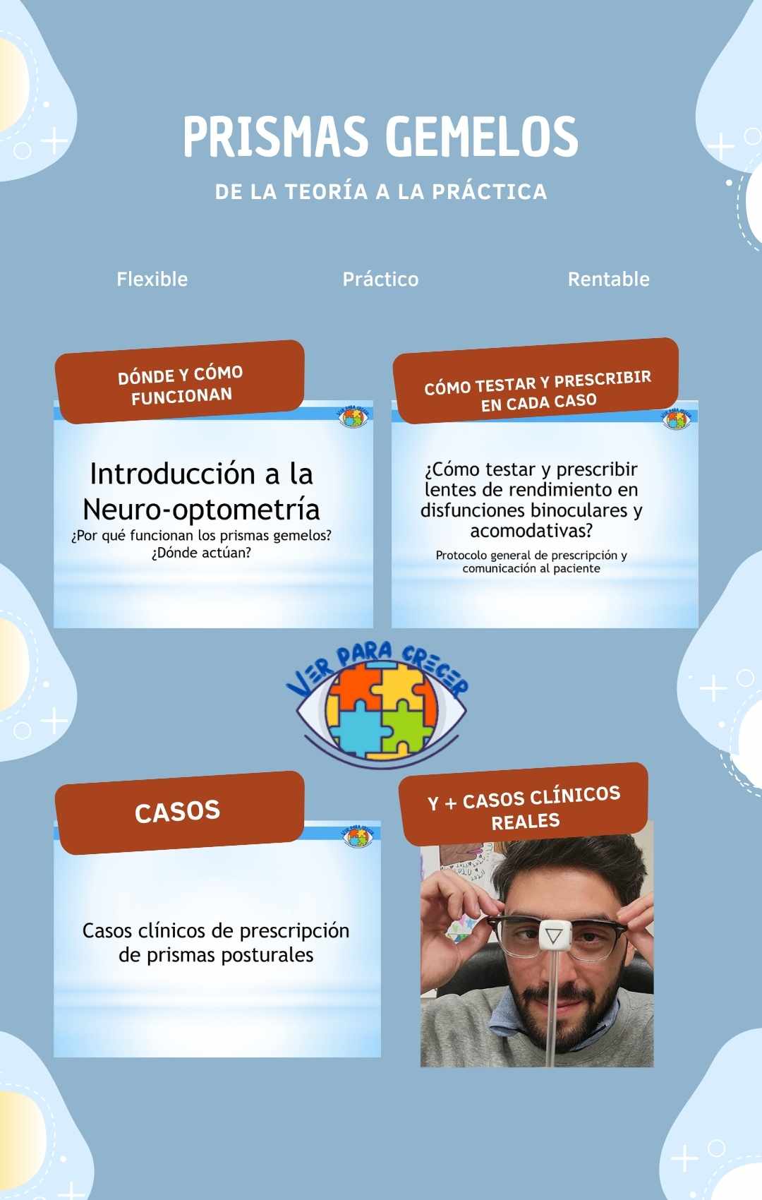 curso de prismas gemelos en optometría