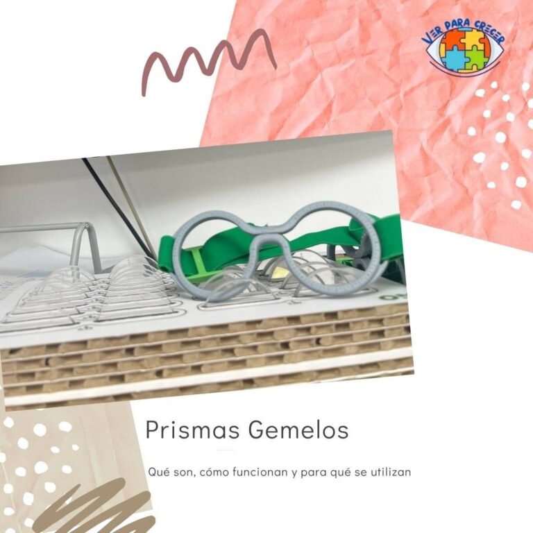 Prismas gemelos encima de una mesa